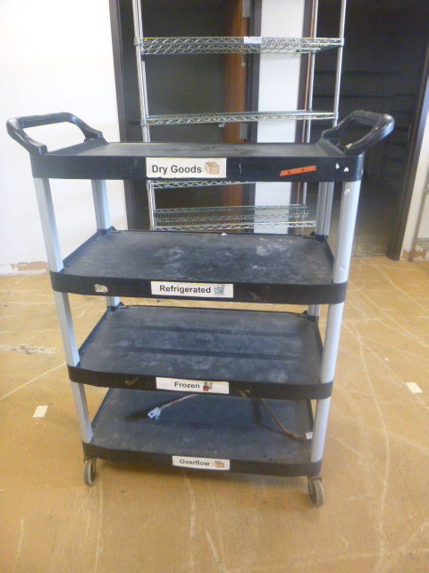 lot 112 image: Rubbermaid Utility Cart on Casters