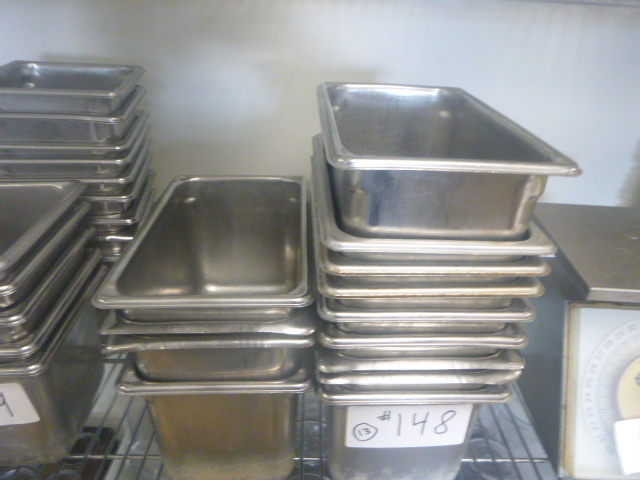 lot 148 image: 13 Stainless Pans