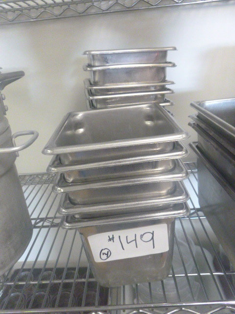 lot 149 image: 14 Stainless Pans