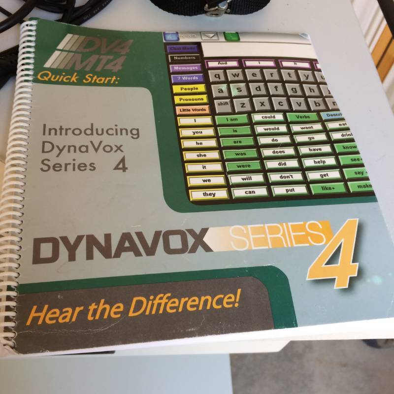 lot 17 image: WOW COOL Technology $$$$ DynaVox MT Series 4 Portable Communication Device - Dynamic Display. Users choose either synthesized Speech or digitized Speech - CD and Manual