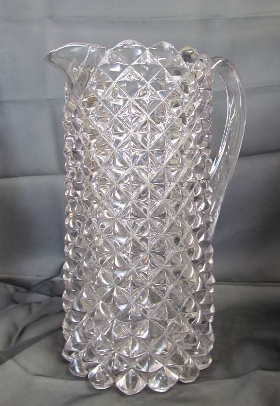 lot 46 image: LARGE Vintage Crystal Pitcher