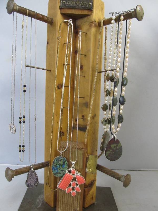 lot 52 image: Lot of Quality Natural Gemstone Pendant Necklaces 