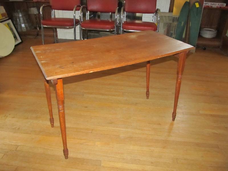 lot 130 image: Antique Wooden Folding Table