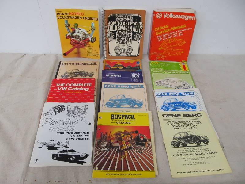 lot 95 image: Lot of Vintage VolkwagenHot Rod Books Manuals etc