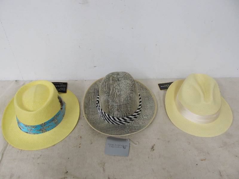 lot 39 image: 3 Brand New STACY ADAMS Mens Fedora Hats