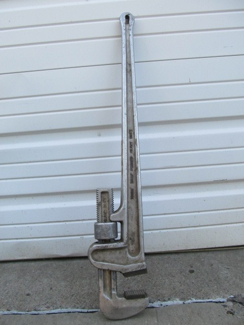 lot 86 image: LARGE Vintage AMPCO Non-Spark 36 Pipe Wrench