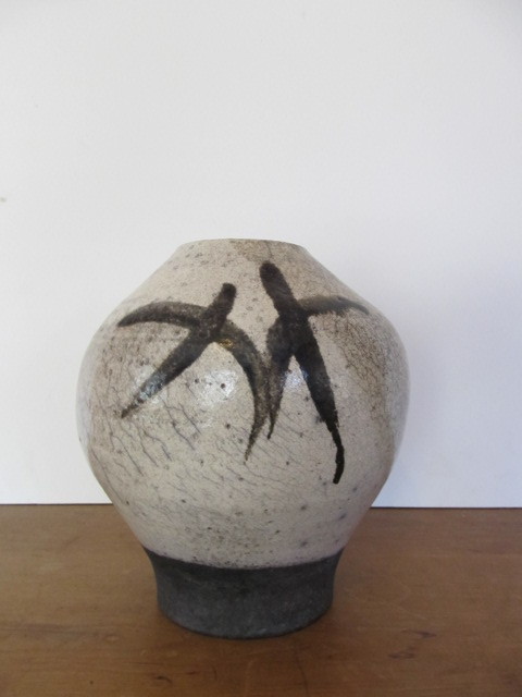 lot 138 image: Vintage Signed Japanese Stoneware Vase