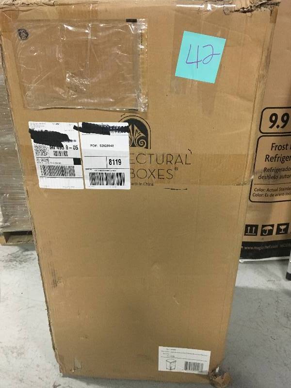 lot 42 image: Architectural Mailboxes Elephantrunk Parcel Drop Box in Oil-Rubbed Bronze  in good condition