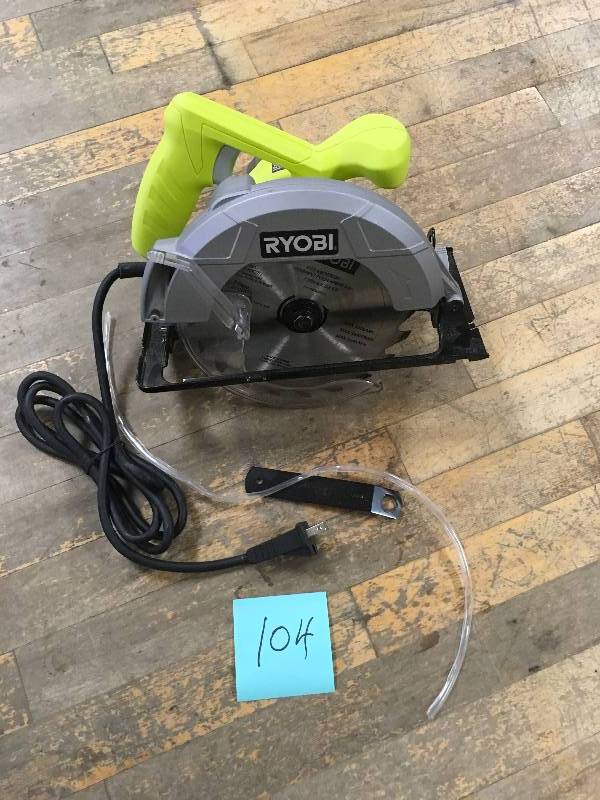 lot 104 image: ryobi 13-Amp 7-14 in. Circular Saw in working condition