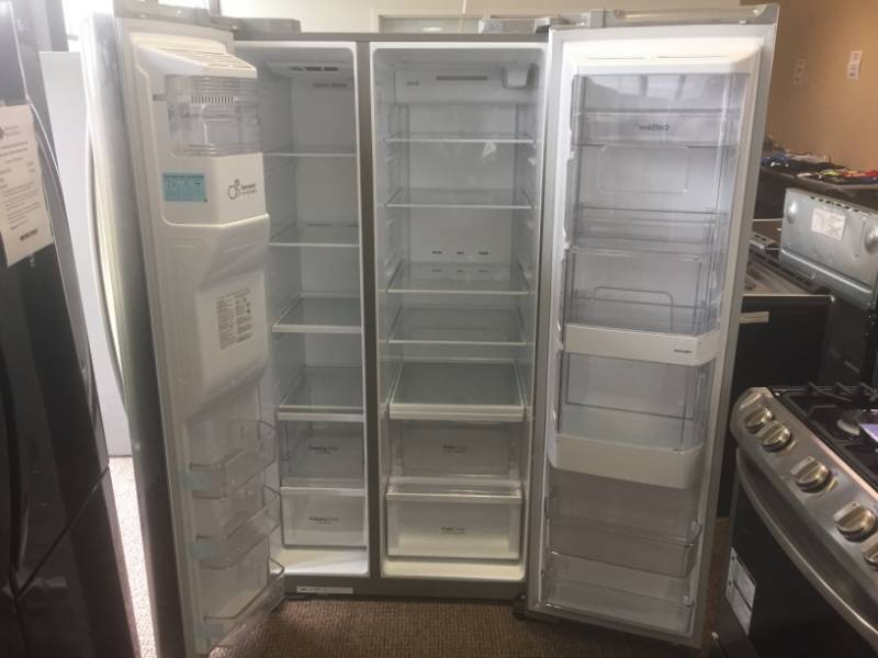 NEW ScratchDent LG- 26.1 cu. ft. Side by Side Refrigerator with Door-in-Door in Stainless Steel- Model# LSXS26366S