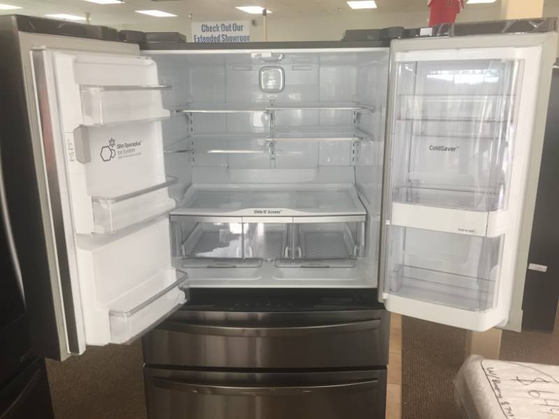 NEW ScratchDent LG- 29.7 cu. ft. Door-in-Door Refrigerator wCustomChill Drawer - Black Stainless model# LMXS30776D