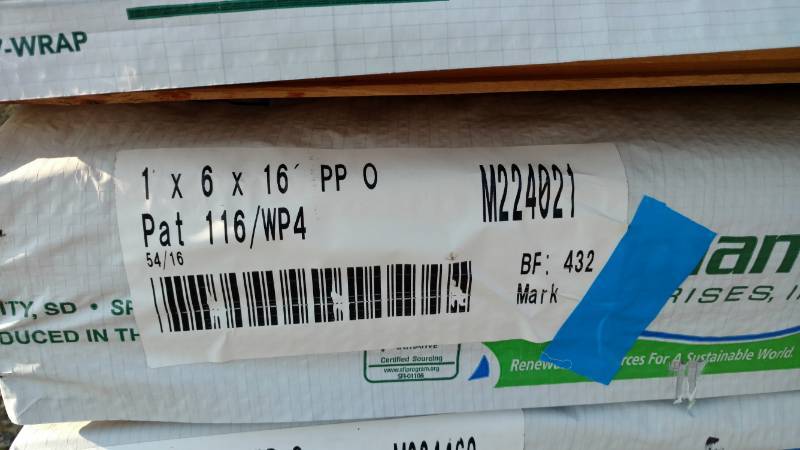 1x6x16 Ponderosa Knotty Pine Dual Pattern Tongue and Groove Outs