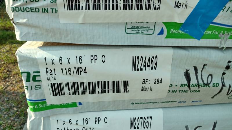 1x6x16 Ponderosa Knotty Pine Dual Pattern Tongue and Groove Outs