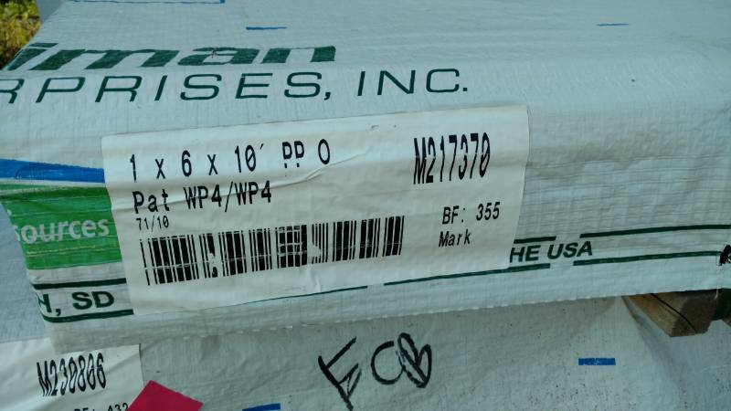 1x6x10 Ponderosa Knotty Pine Reversible Tongue and Groove Outs