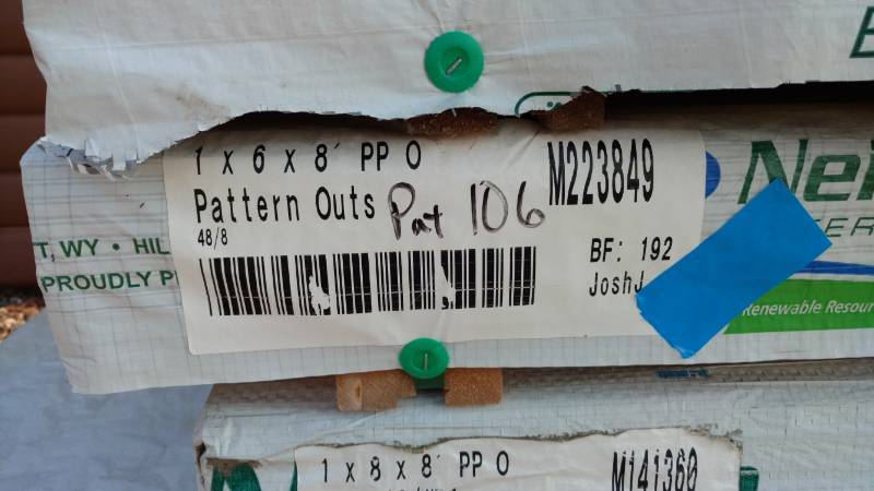 1x6x16 Ponderosa Pine Tongue and Groove Outs