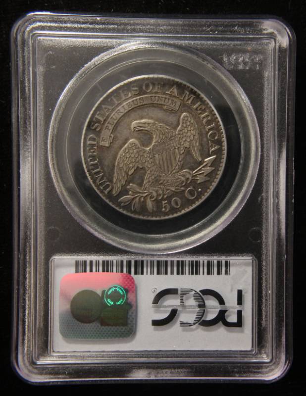 lot 03 image: 1827 US CAPPED BUST SILVER HALF DOLLAR AU50 PCGS