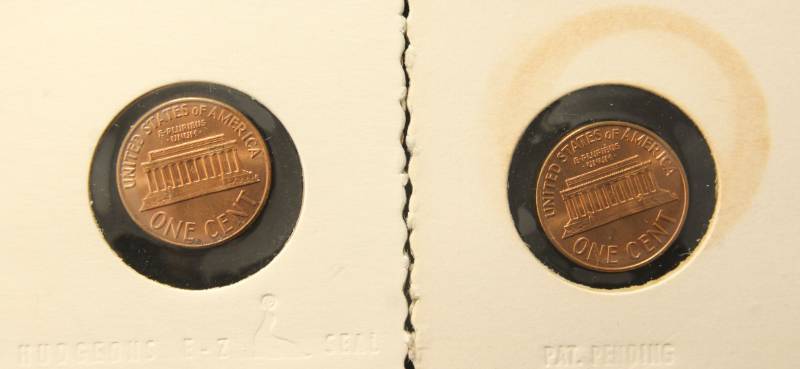 lot 13 image: 1960-P LARGE & SMALL DATE US LINCOLN MEMORIAL CENTS BU-UNC
