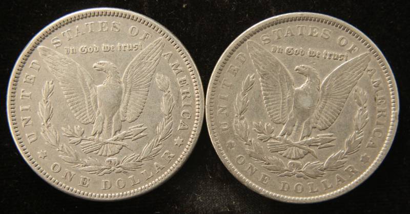 lot 52 image: (2) MORGAN SILVER DOLLARS 1883 & 1888