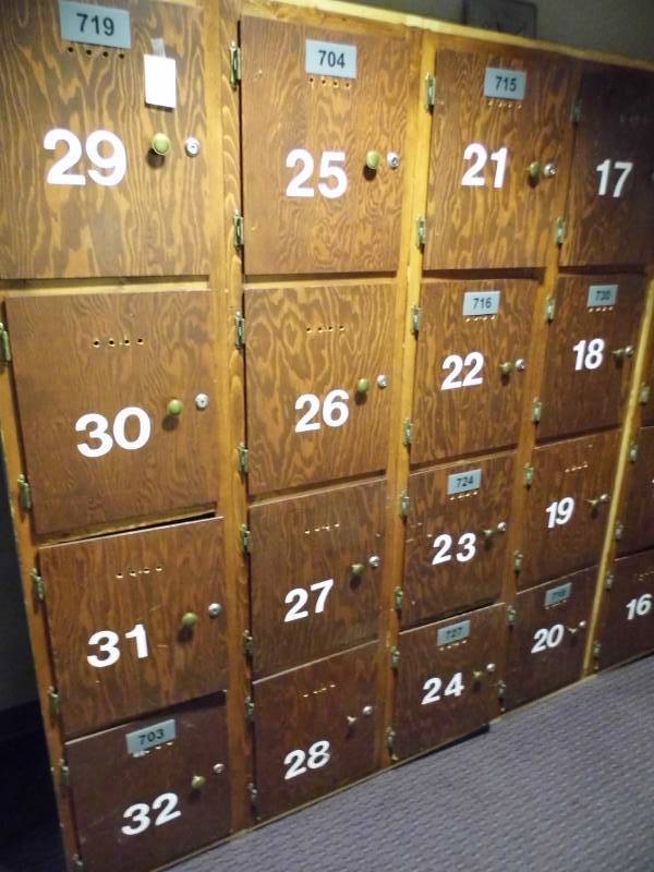 Lot of 16 Wood Lockers