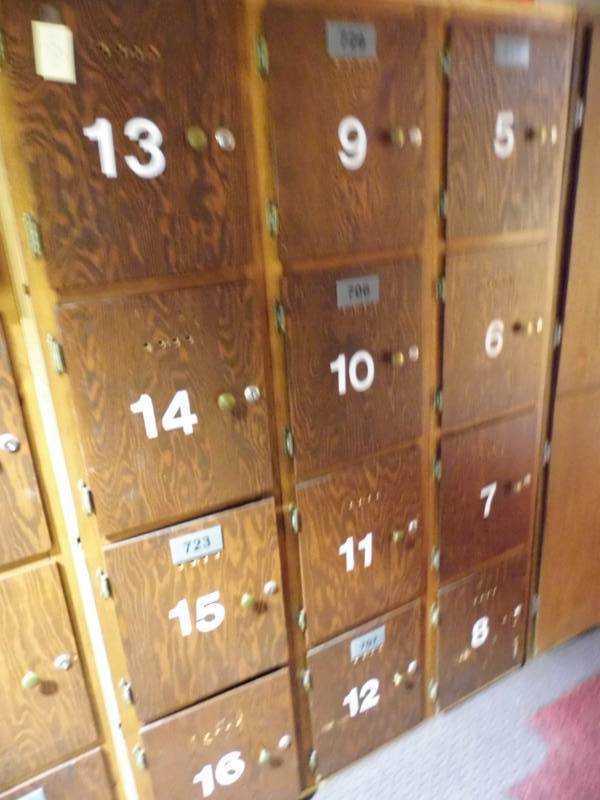 Lot of 16 Wood Lockers