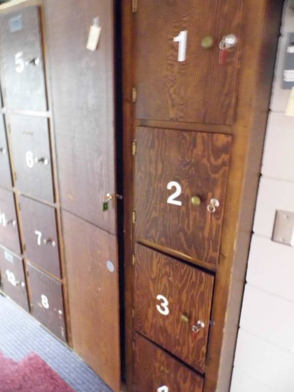 Lot of 5 Wood Lockers