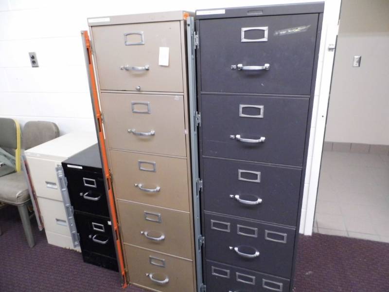 Lot of 2 Large and 2 Smaller File Cabinets