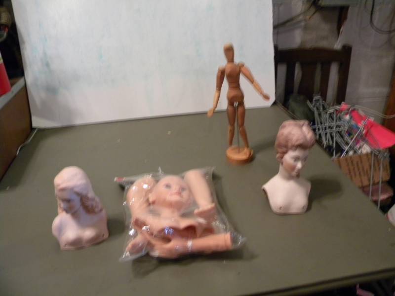 lot 56 image: Lady Doll Kit & Doll Pieces