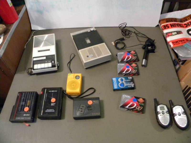 lot 98 image: Cassette Players, Cassettes and Walkie Talkies