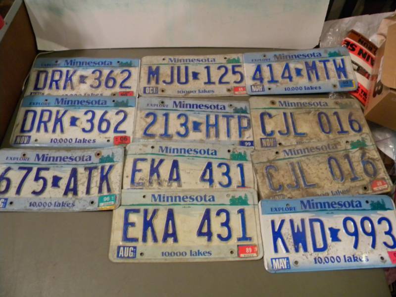 lot 124 image: MN License Plates