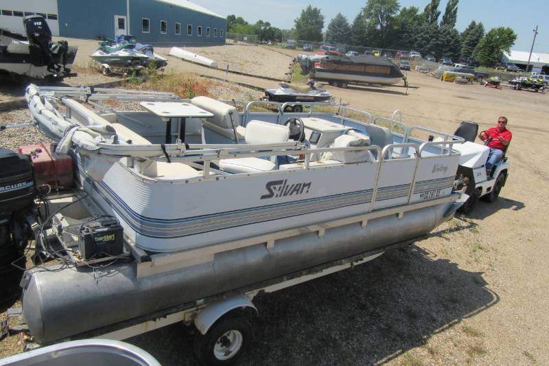 1995 Sylvan Windsong Pontoon, Merc 50, Trailer
