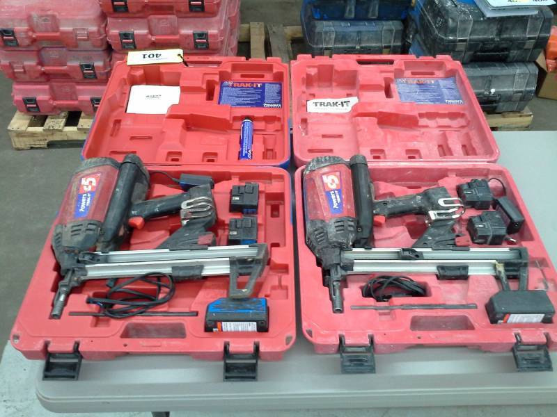 lot 401 image: Pair of Powers Trak-It C5 Gas Fastening Systems