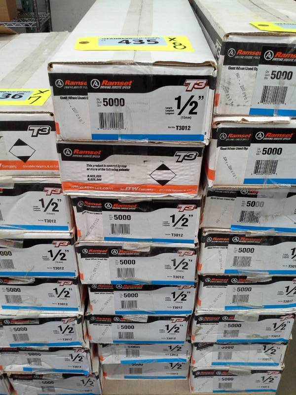 lot 435 image: Eight Cases of Ramset Concrete Pins (Qty 40,000)