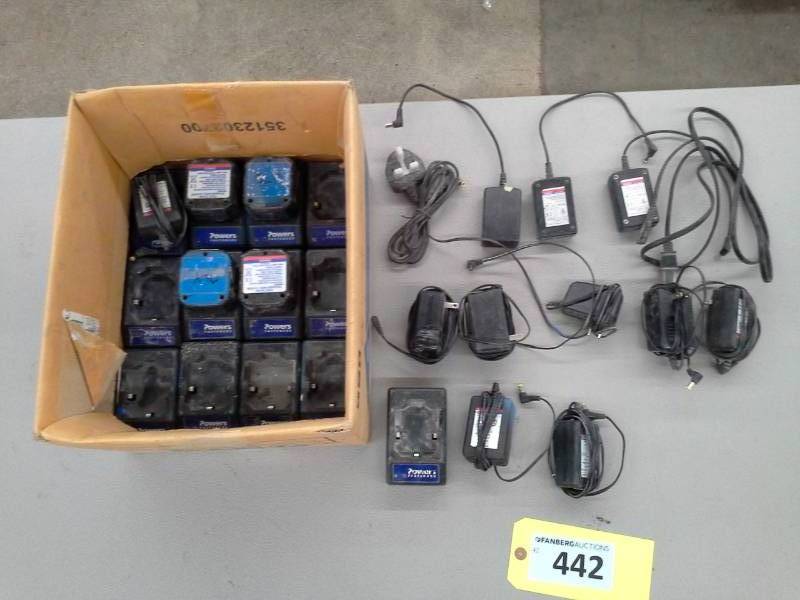 lot 442 image: Powers Charger and Batteries Lot