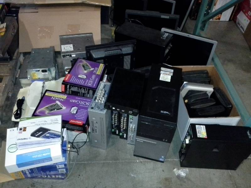 lot 36 image: Pile of Computer Parts and Accessories