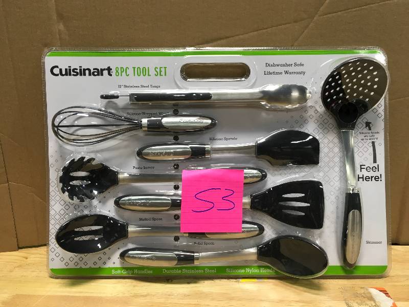 lot 53 image: Cuisinart 8 pc Tool Set Dishwasher  safe in good conditions