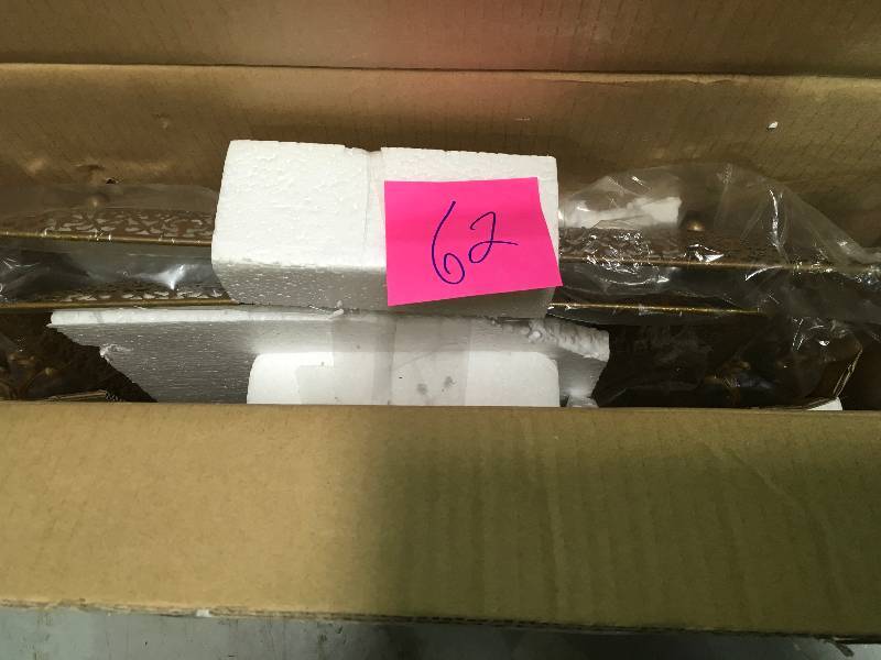 lot 62 image: LITTON LANE -Finished Decorative Lattice Mirror Trays (Set of 2) in good conditions