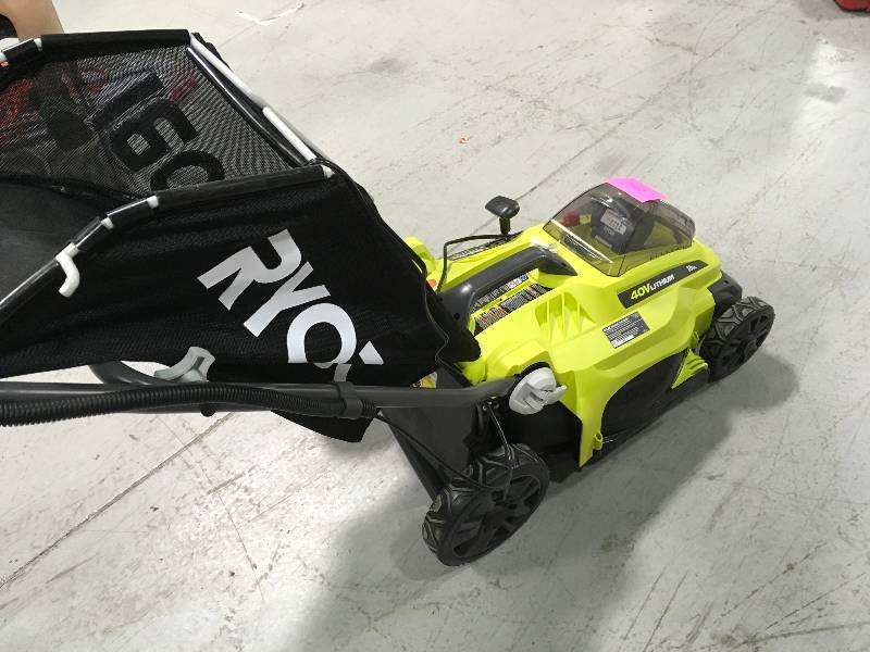 lot 73 image: Ryobi 16 in. 40-Volt Lithium-ion Cordless Walk Behind Battery Push Mower - Two 2.6 Ah BatteriesCharger Included in working conditions