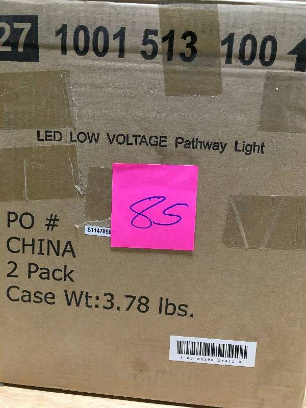 lot 85 image: Hampton Bay Low Voltage Outdoor LED Tulip Sidewalk Landscape Pathway Lights 2 Pack not used