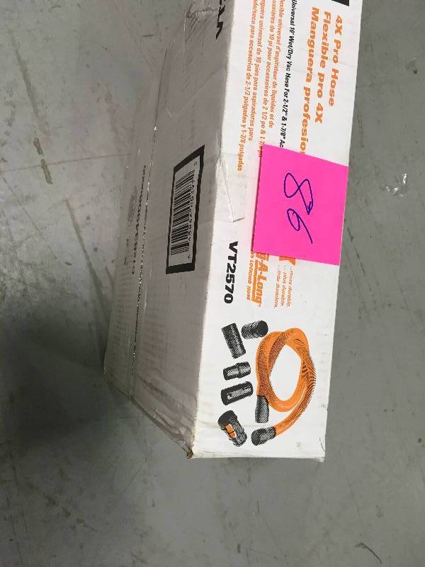 lot 86 image: Ridgid VT2570 Genuine OEM 1-78 Inch x 10 Foot Wet  Dry Vacuum Hose Extension  Replacement Set in good conditions