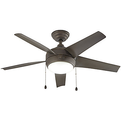 Windward 44 In Led Oil Rubbed Bronze Ceiling Fan With Light