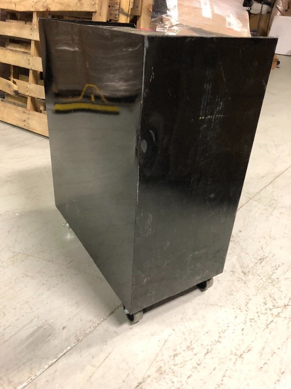 lot 111 image: Stanley 24 in. W 5-Drawer Tool Cabinet in Black open box some scratches present