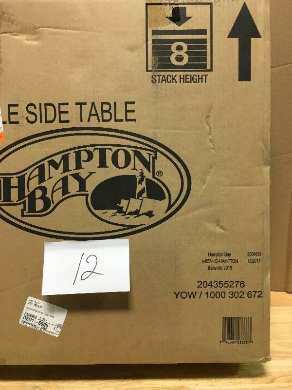 Hampton Bay  Belleville Patio Side Table  not used