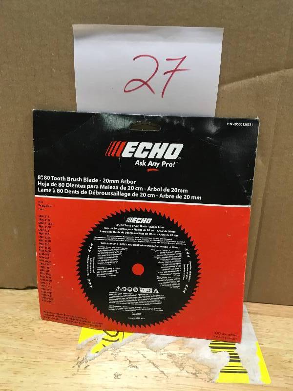 ECHO 8 in. 80-Tooth Brush Blade for Brush  cutter not used