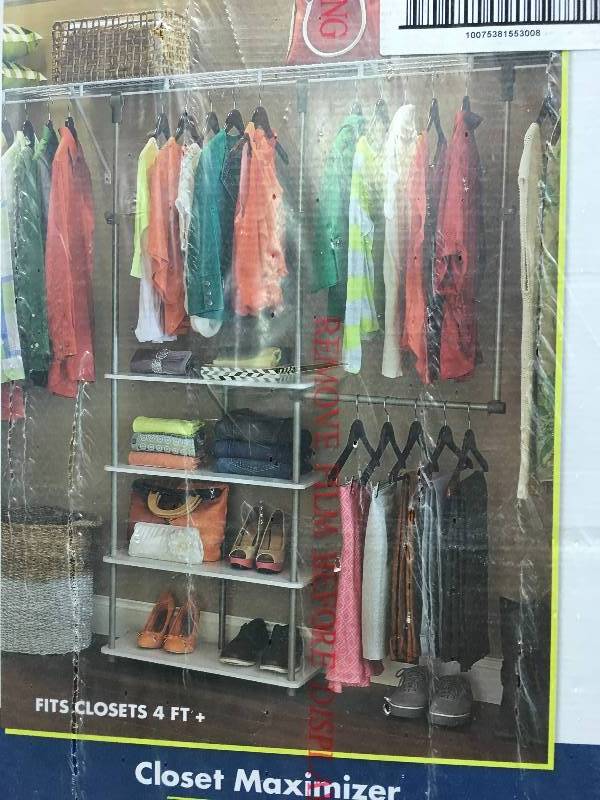 CLOSETMAID 4 ft. - 8 ft. Laminate Closet Maximizer in White