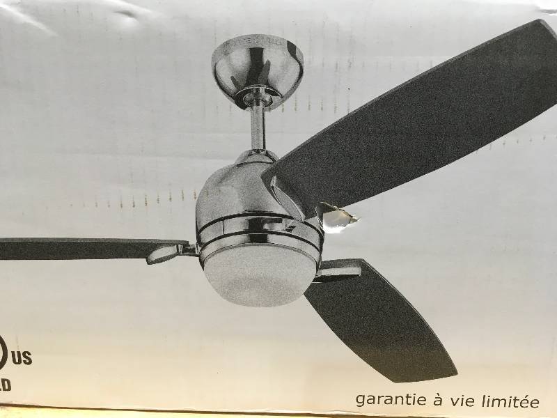 Muirfield 52 in. Roman Bronze Ceiling Fan with Bavarian Walnut Blades  in good conditions