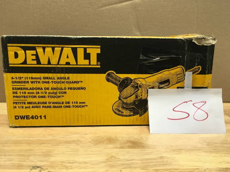 DEWALT DWE4011 Small Angle Grinder with One-Touch Guard, 4-12 -Inch in working conditions