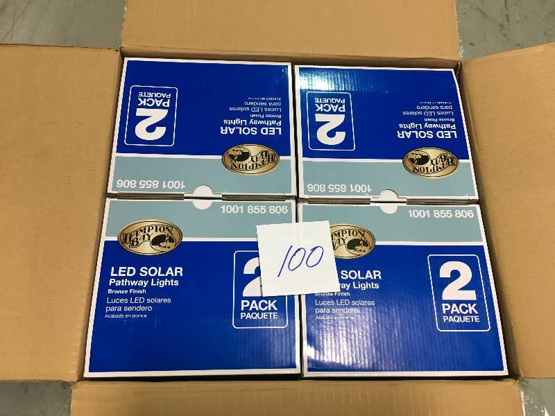 Hampton Bay Solar Bronze Outdoor Integrated LED New Age Pagoda Landscape Path Light (4-Pack) new