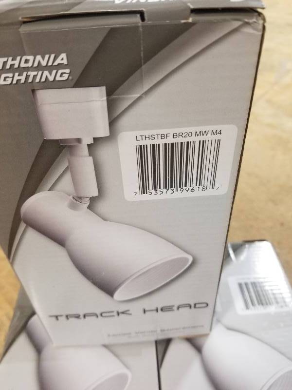 lot 6 image: Big Lot of 9 pcs Lithonia Lighting Track Head Light LTHSTBF BR20 MW M4 White not used