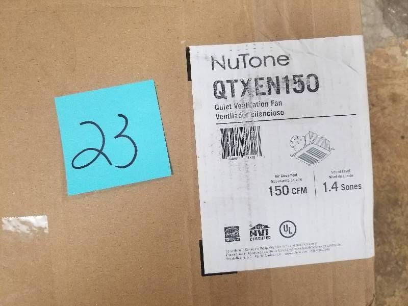 lot 23 image: NUTONE QTX Series Quiet 150 CFM Ceiling Exhaust Bath Fan, ENERGY STAR Qualified New