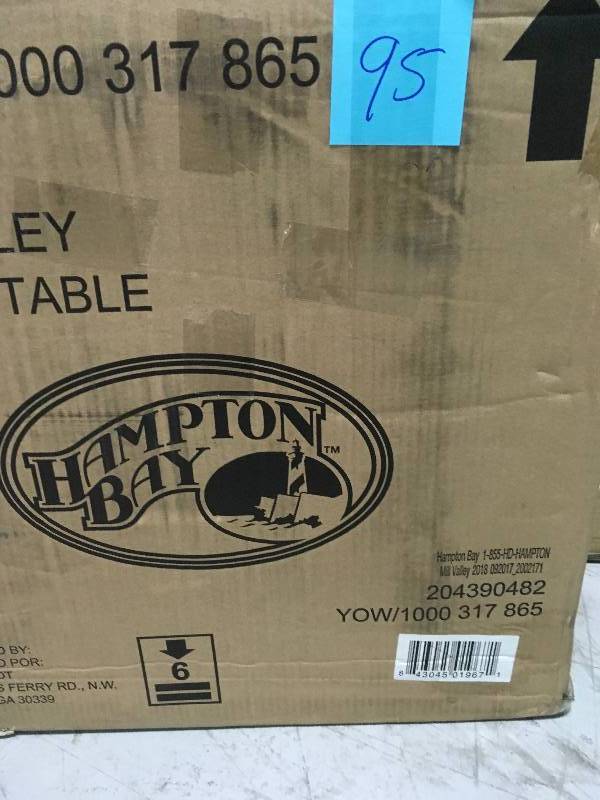 lot 95 image: Hampton Bay Mill Valley Patio Side Table 14300222ET... not used
